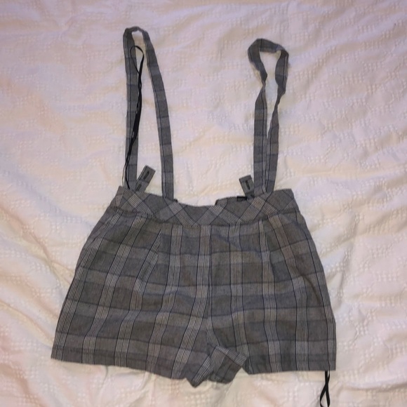 Plaid Shorts with Suspenders - Picture 1 of 1